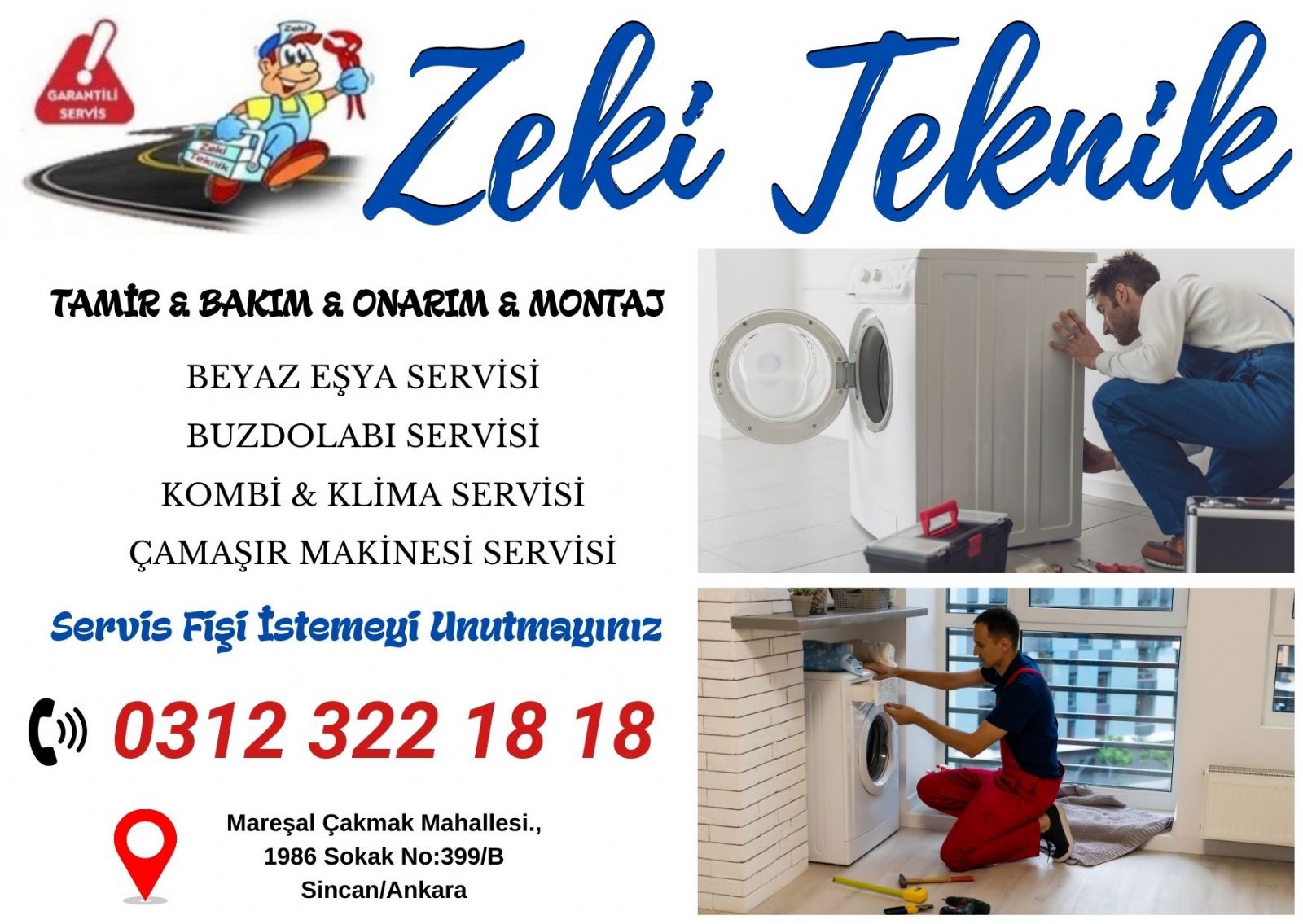  Sincan Çamaşır Makinesi Tamircisi